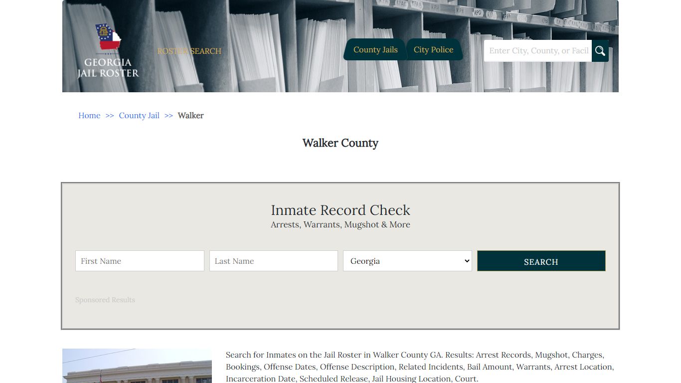 Walker County - Georgia Jail Inmate Search